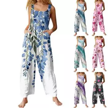 Женские повседневные комбинезоны, комбинезоны с регулируемыми бретелями, летние без рукавов, милые удобные комбинезоны с карманом L синий