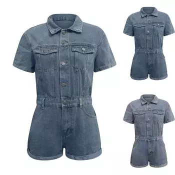 Женские повседневные комбинезоны, летние милые удобные комбинезоны с карманом M