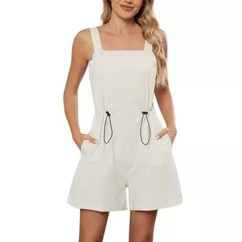 Женские повседневные комбинезоны с регулируемыми бретелями без рукавов летние милые удобные комбинезоны S
