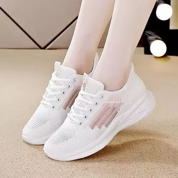 Женские повседневные кроссовки 2024 года, весна и лето, новые сетчатые, дышащие, с вырезами, студенческие, повседневные, универсальные, спортивные, кроссовки 35