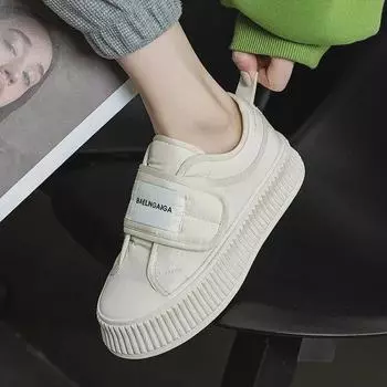 Женские повседневные кроссовки Bread на толстой подошве с липучками - весенняя мода 2023 года Biscuit Sneakers 36 белый