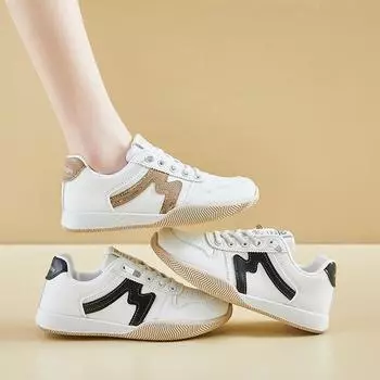 Женские повседневные кроссовки для бега со шнуровкой, удобные кроссовки для ходьбы, нескользящие кроссовки на толстой платформе для тенниса для женщин, спортивная обувь для тренировок на открытом воздухе 35 чёрный