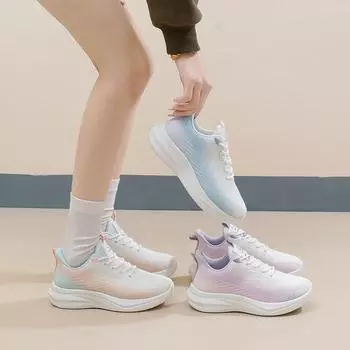 Женские повседневные кроссовки для ходьбы и тенниса, легкие кроссовки для бега, удобные кроссовки с дышащей трикотажной сеткой, спортивная обувь для женщин 35 розовый зеленый