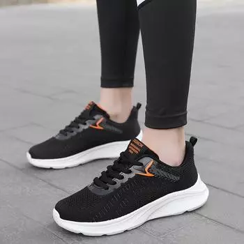 Женские повседневные кроссовки, летние, дышащие, сетчатые, на шнуровке, женские, для ходьбы, на открытом воздухе, легкие, на платформе, женские, на плоской подошве, теннисные туфли для женщин 36