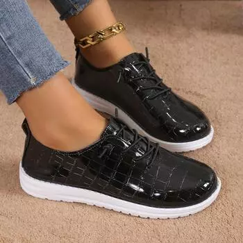 Женские повседневные кроссовки, летняя обувь, женская мода, дышащая спортивная обувь на шнуровке для женщин, дизайнерская обувь для ходьбы на платформе 36 чёрный