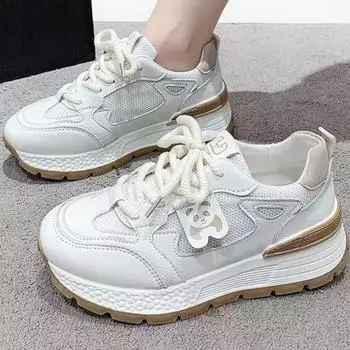 Женские повседневные кроссовки, летняя обувь, женская мода, дышащая спортивная обувь на шнуровке для женщин, дизайнерская обувь для ходьбы на платформе 35 синий