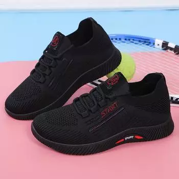 Женские повседневные кроссовки, летняя обувь, женская модная дышащая сетчатая спортивная обувь на шнуровке для женщин, дизайнерская обувь для ходьбы на платформе 35