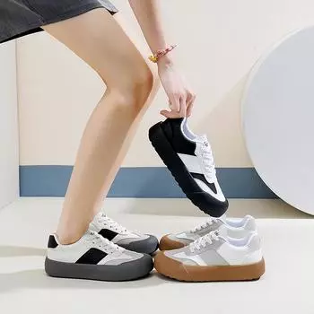 Женские повседневные кроссовки на платформе, слипоны, на шнуровке, для ходьбы, удобные кроссовки на толстой подошве для женщин, дышащие кроссовки для тренировок и тенниса 35