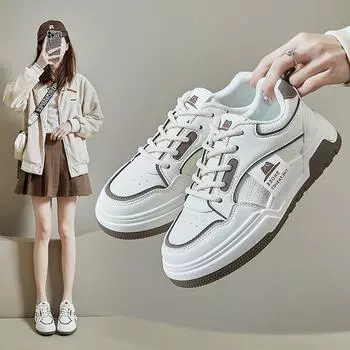 Женские повседневные кроссовки на плоской подошве, уличные кроссовки без шнуровки, легкая прогулочная спортивная обувь из искусственной кожи, женская обувь для скейтбординга на шнуровке 35