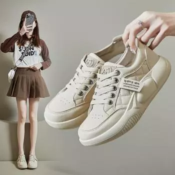 Женские повседневные кроссовки на плоской подошве, уличные кроссовки без шнуровки, спортивные кроссовки из искусственной кожи для тренировок, спортивные прогулочные кроссовки на шнуровке, обувь для скейтбординга для женщин 35