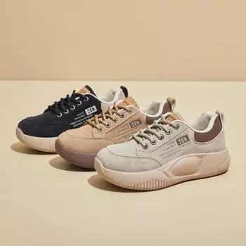 Женские повседневные кроссовки на толстой платформе, кроссовки для тренировок и ходьбы, удобные кроссовки для бега, легкие спортивные теннисные туфли на шнуровке для женщин 35 коричневый