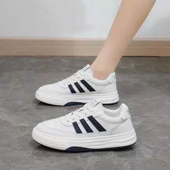 Женские повседневные кроссовки на толстой платформе со шнуровкой, нескользящие, для ходьбы, удобные теннисные туфли из искусственной кожи для женщин, спортивные, рабочие, дышащие кроссовки 35