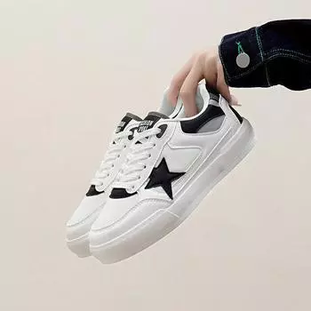 Женские повседневные кроссовки на толстой платформе со шнуровкой, удобные кроссовки для ходьбы, дышащие нескользящие теннисные кроссовки для женщин, спортивная обувь для тренировок на открытом воздухе 35 чёрный