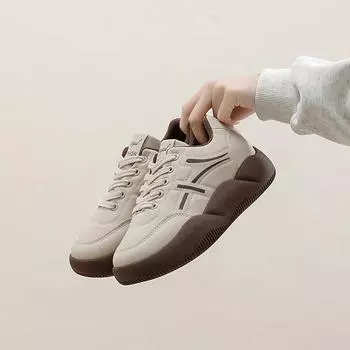 Женские повседневные кроссовки на толстой платформе со шнуровкой, удобные кроссовки для ходьбы, дышащие нескользящие теннисные кроссовки для женщин, спортивная обувь для тренировок на открытом воздухе 35 хаки