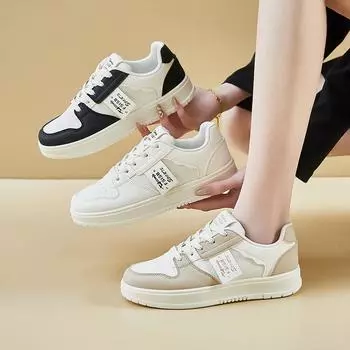 Женские повседневные кроссовки на толстой платформе со шнуровкой, нескользящие, легкие, для ходьбы, женские, из искусственной кожи, удобные, спортивные, для тренировок, теннисные кроссовки 35