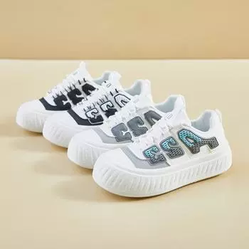 Женские повседневные кроссовки на толстой платформе со шнуровкой, нескользящие, легкие, для ходьбы, женские, из искусственной кожи, удобные, спортивные, для тренировок, теннисные кроссовки 35 серый