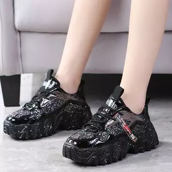 Женские повседневные кроссовки светоотражающие дизайнерские теннисные туфли для женщин брендовые модные туфли на платформе Basket Sports Femme Walking Shoes 35