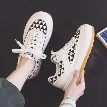 Женские повседневные кроссовки Весна 2022 Модельер Белые туфли Дамы Холст Обувь 35