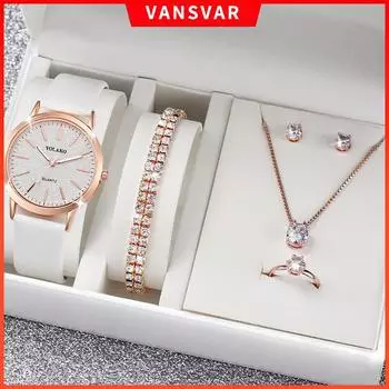 Женские повседневные кварцевые часы с кожаным ремешком Jam Tangan Wanita Prempuan