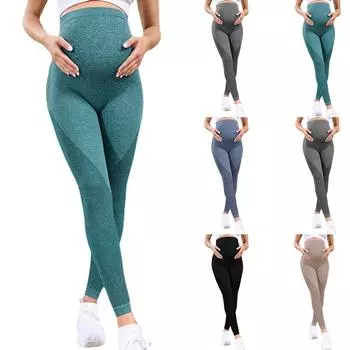 Женские повседневные леггинсы для ранней беременности, штаны для йоги с поддержкой живота, штаны для йоги M