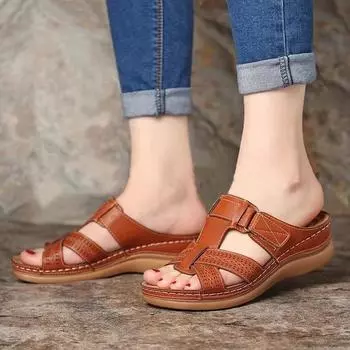 Женские повседневные летние босоножки на танкетке Cross-border Trade 43 чёрный