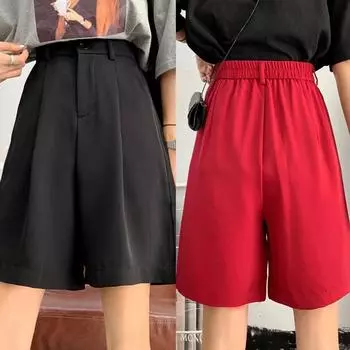 Женские повседневные летние свободные тонкие брюки с высокой талией до колена XL