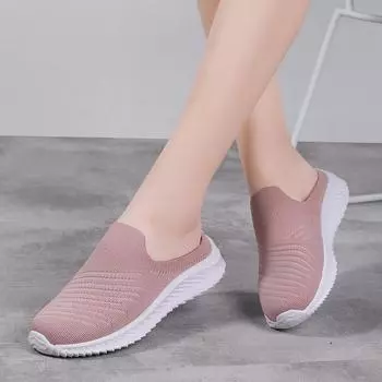 Женские повседневные летние тапочки, сетчатые дышащие домашние и уличные тапочки, женская модная женская обувь для ходьбы на платформе EU:35 чёрный