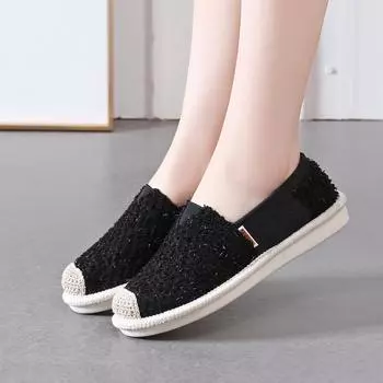 Женские повседневные лоферы. Повседневная рабочая обувь без застежки на плоской подошве. Женские модельные туфли. Легкие дышащие удобные лоферы с низким верхом и круглым носком. 36 чёрный