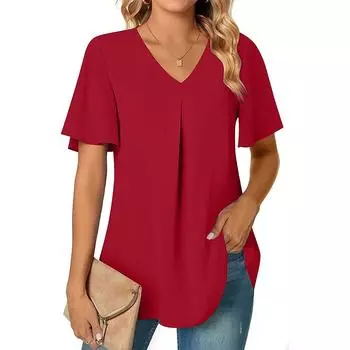 Женские повседневные майки без рукавов, летние рубашки, свободные удобные рубашки XXL красный