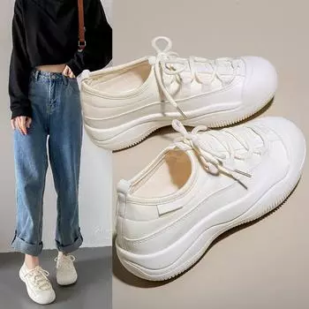 Женские повседневные массивные кроссовки на платформе, легкие дышащие прогулочные туфли, противоскользящие удобные удобные теннисные кроссовки на шнуровке для женщин, кроссовки для бега 35 бежевый