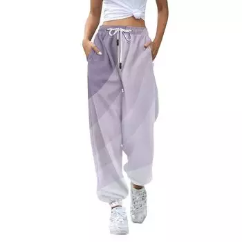 Женские повседневные модные брюки с цветочным принтом для отдыха, спортивные брюки, брюки с эластичной талией и завязками на шнурке, брюки с завязками на шнурке XXXL