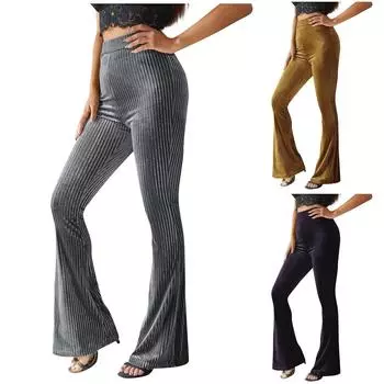 Женские повседневные модные однотонные повседневные брюки, облегающие брюки XXL
