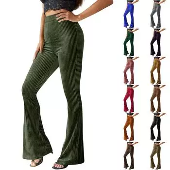 Женские повседневные модные однотонные повседневные брюки, облегающие брюки XXL коричневый