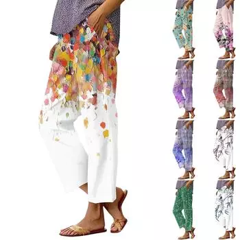 Женские повседневные модные повседневные брюки с карманами L синий