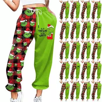 Женские повседневные модные повседневные брюки с принтом, гигиенические брюки, леггинсы с эластичной резинкой на талии и шнурком XXXL красный
