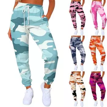 Женские повседневные модные повседневные брюки с принтом, толстовка, брюки XXL синий