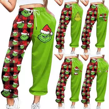 Женские повседневные модные повседневные брюки с принтом, гигиенические брюки, леггинсы с эластичной резинкой на талии и шнурком M
