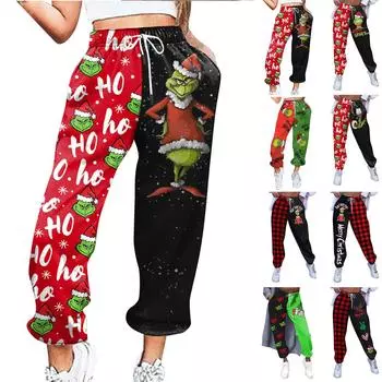 Женские повседневные модные повседневные брюки с принтом, гигиенические брюки, леггинсы с эластичной резинкой на талии и шнурком L белый