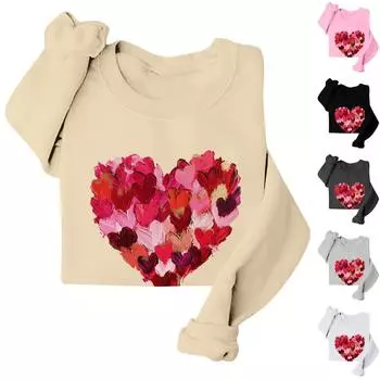 Женские повседневные модные принты с длинным рукавом и круглым вырезом, толстовки, пуловеры, топы M белый