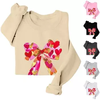 Женские повседневные модные принты с длинным рукавом и круглым вырезом, толстовки, пуловеры, топы L хаки