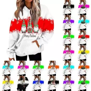 Женские повседневные модные пуловеры с длинными рукавами и принтом, толстовки с капюшоном XXXL синий