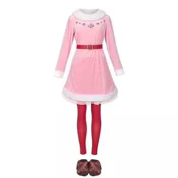 Женские повседневные модные рождественские вечерние платья, комплекты платьев L розовый