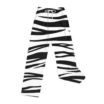 Женские повседневные модные спортивные штаны с мелким принтом повседневные брюки L чёрный