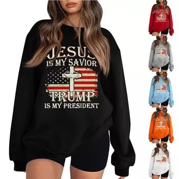 Женские повседневные модные толстовки с длинным рукавом и круглым вырезом с принтом, пуловер, топ XXXL