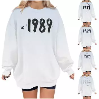 Женские повседневные модные толстовки с длинным рукавом и круглым вырезом с принтом Хэллоуина, пуловер, топ S светло-серый