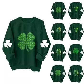 Женские повседневные модные толстовки с длинным рукавом и круглым вырезом с принтом, пуловер, топ M