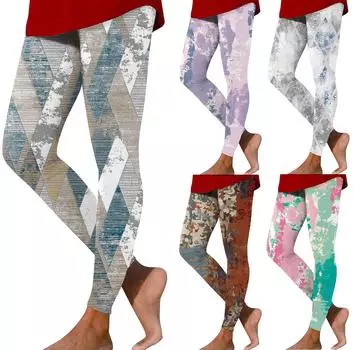 Женские повседневные модные уличные тонкие эластичные брюки для йоги в стиле ретро, девятиминутные брюки L коричневый