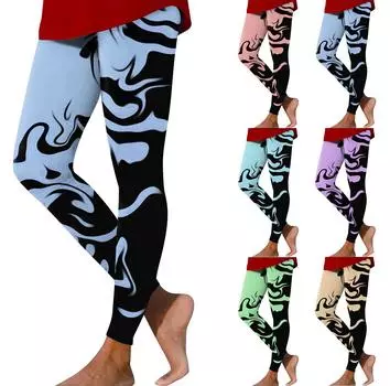 Женские повседневные модные уличные тонкие эластичные брюки для йоги в стиле ретро, девятиминутные брюки M