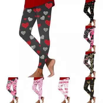 Женские повседневные модные уличные узкие эластичные брюки для йоги с принтом, девятиминутные брюки L чёрный