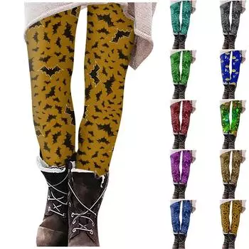 Женские повседневные облегающие эластичные брюки для йоги с принтом на открытом воздухе, укороченные брюки M